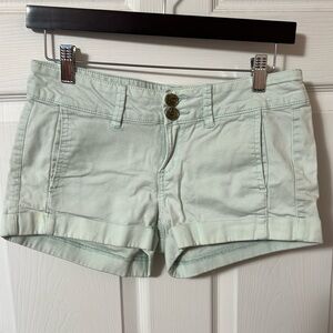 Express mint low rise mini shorts - size 0​